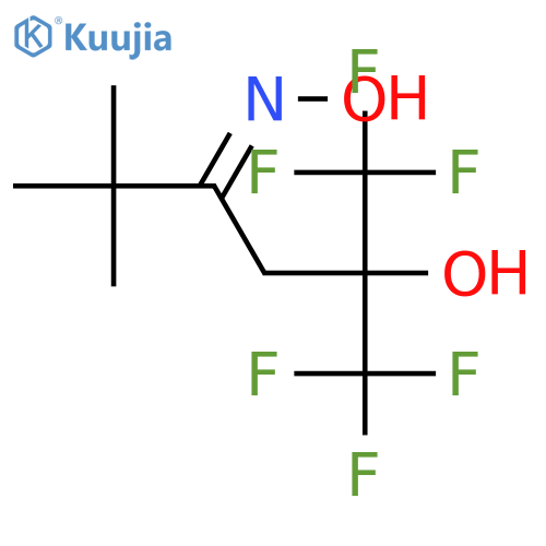 3-Hexanone,6,6,6-trifluoro-5-hydroxy-2,2-dimethyl-5-(trifluoromethyl)-, oxime structure