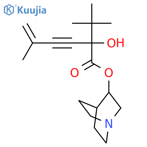 5-Hexen-3-ynoic acid,2-(1,1-dimethylethyl)-2-hydroxy-5-methyl-, 1-azabicyclo[2.2.2]oct-3-yl ester structure