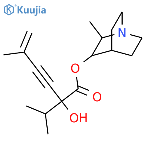 5-Hexen-3-ynoic acid,2-hydroxy-5-methyl-2-(1-methylethyl)-, 2-methyl-1-azabicyclo[2.2.2]oct-3-ylester structure