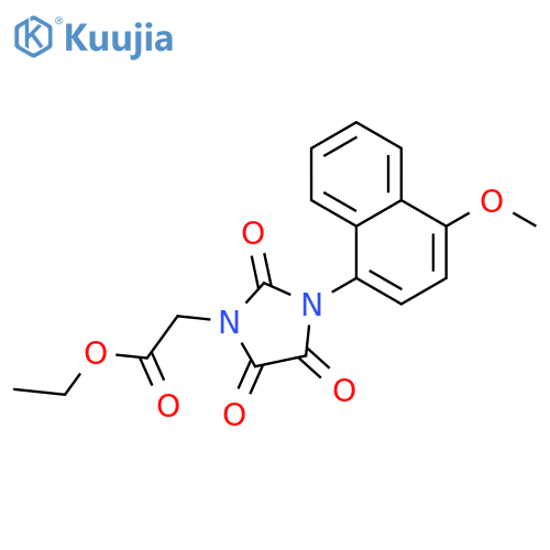1-Imidazolidineaceticacid, 3-(4-methoxy-1-naphthalenyl)-2,4,5-trioxo-, ethyl ester structure
