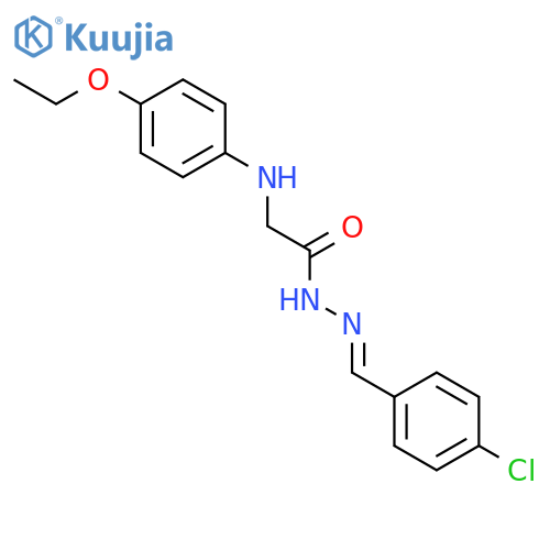 N'-(4-Chlorobenzylidene)-2-((4-ethoxyphenyl)amino)acetohydrazide structure