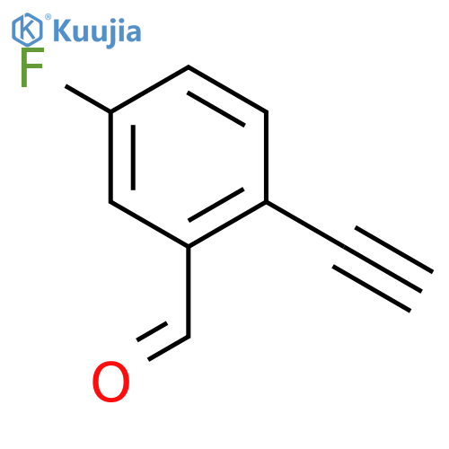 2-ethynyl-5-fluorobenzaldehyde structure