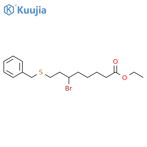 Ethyl 6-bromo-8-[(phenylmethyl)thio]octanoate structure
