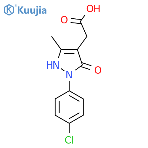 [1-(4-Chloro-phenyl)-5-hydroxy-3-methyl-1H-pyrazol-4-yl]-acetic acid structure
