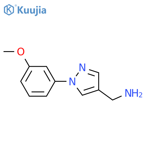 1-1-(3-Methoxyphenyl)-1H-pyrazol-4-ylmethanamine structure