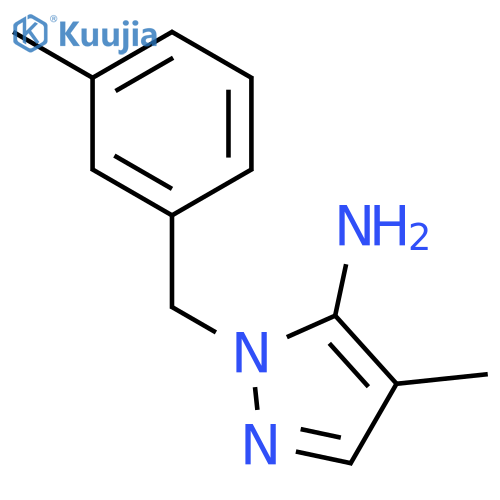 4-Methyl-1-(3-methylbenzyl)-1H-pyrazol-5-amine structure