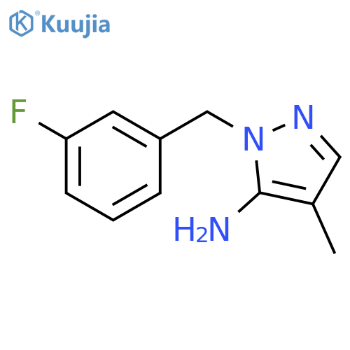 1-(3-Fluorobenzyl)-4-methyl-1H-pyrazol-5-amine structure