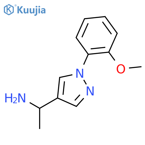 1-1-(2-Methoxyphenyl)-1H-pyrazol-4-ylethanamine structure