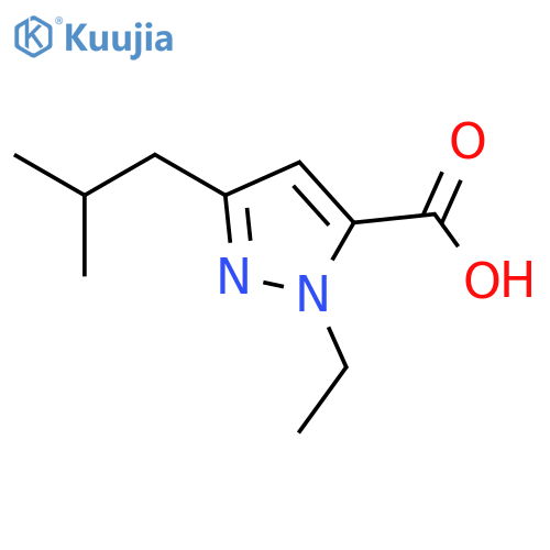 1-Ethyl-3-isobutyl-1H-pyrazole-5-carboxylic acid structure