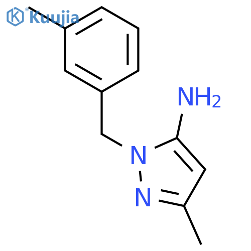 3-Methyl-1-(3-methylbenzyl)-1H-pyrazol-5-amine structure