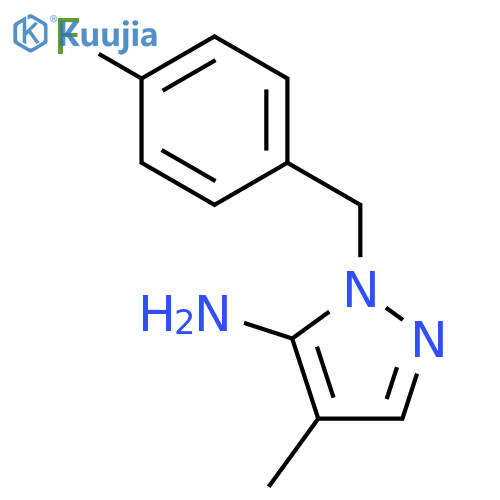 1-(4-Fluorobenzyl)-4-methyl-1H-pyrazol-5-amine structure
