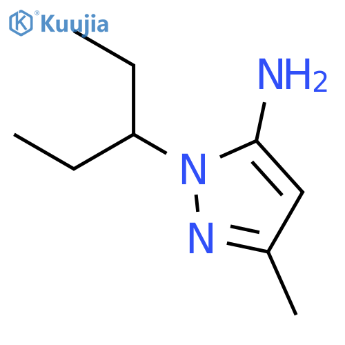 1-(1-Ethylpropyl)-3-methyl-1H-pyrazol-5-amine structure