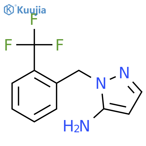 1-2-(Trifluoromethyl)benzyl-1H-pyrazol-5-amine structure