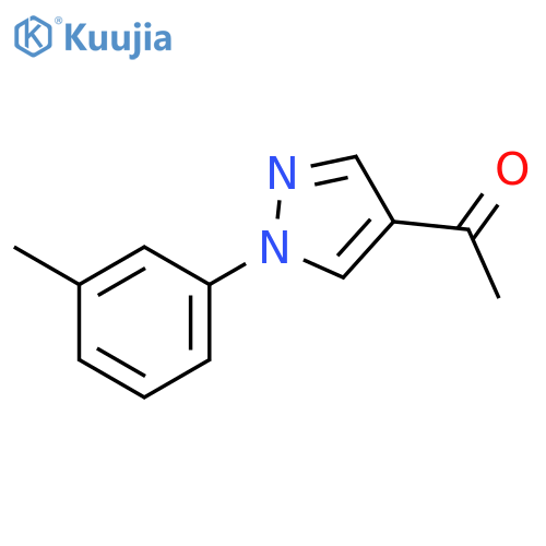 1-1-(3-Methylphenyl)-1H-pyrazol-4-ylethanone structure