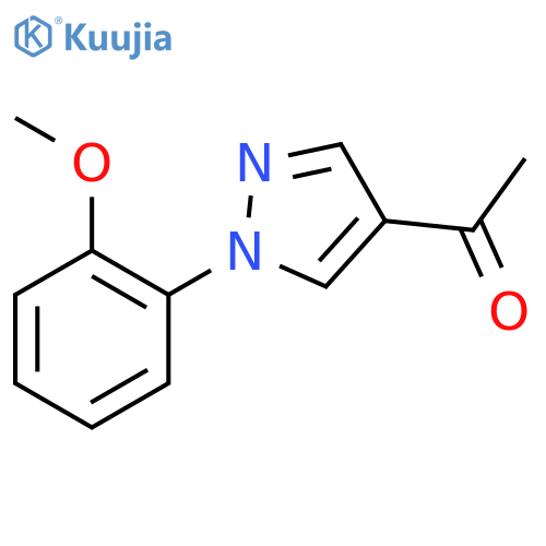 1-1-(2-Methoxyphenyl)-1H-pyrazol-4-ylethanone structure