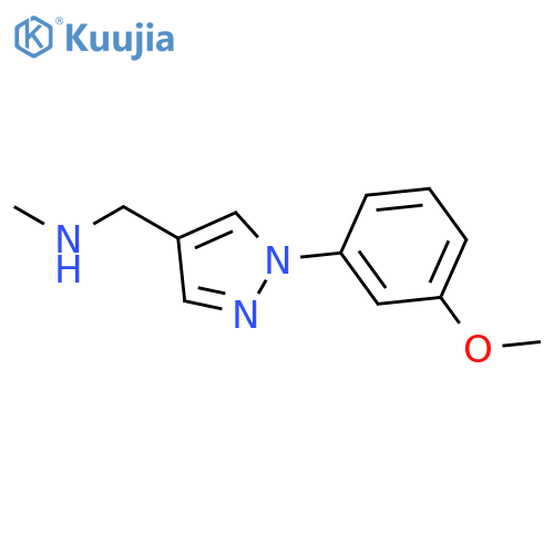 1-(1-(3-Methoxyphenyl)-1H-pyrazol-4-yl)-N-methylmethanamine structure