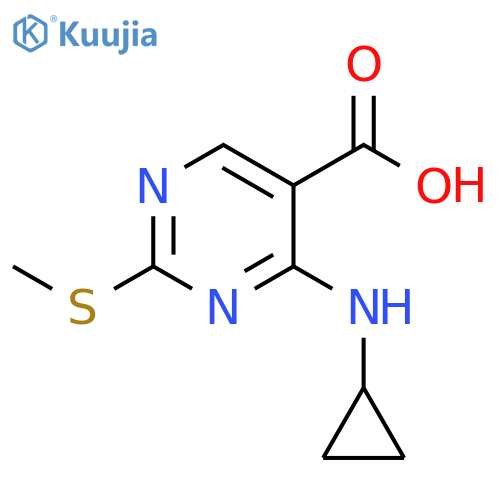 4-(Cyclopropylamino)-2-(methylthio)pyrimidine-5-carboxylic Acid structure