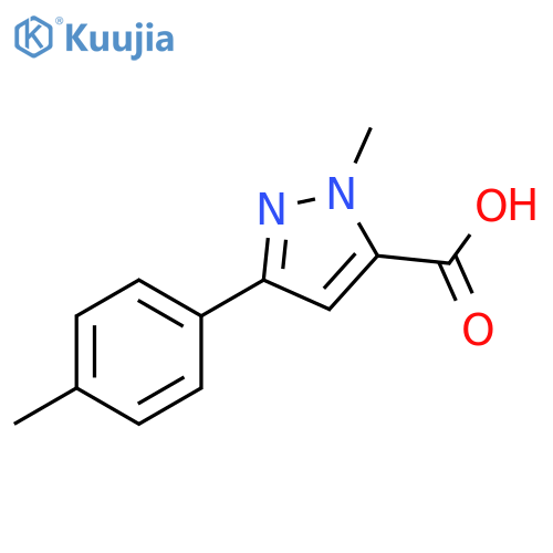 1-methyl-3-(4-methylphenyl)-1H-pyrazole-5-carboxylic acid structure