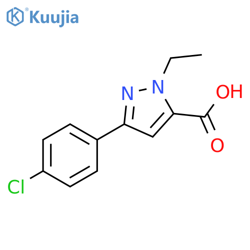 5-(4-Chloro-phenyl)-2-ethyl-2H-pyrazole-3-carboxylic acid structure