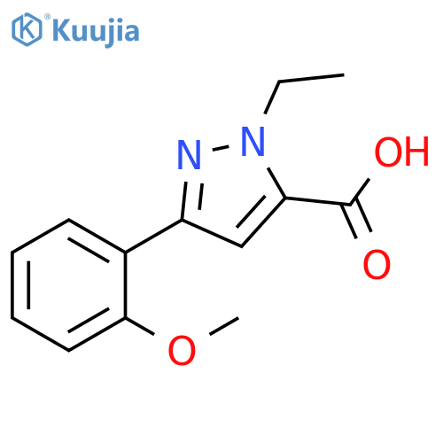 1H-Pyrazole-5-carboxylic acid, 1-ethyl-3-(2-methoxyphenyl)- structure