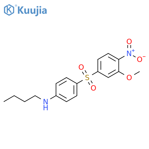 Benzenamine, N-butyl-4-[(3-methoxy-4-nitrophenyl)sulfonyl]- structure