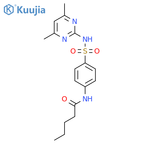 N-{4-[(4,6-dimethylpyrimidin-2-yl)sulfamoyl]phenyl}pentanamide structure