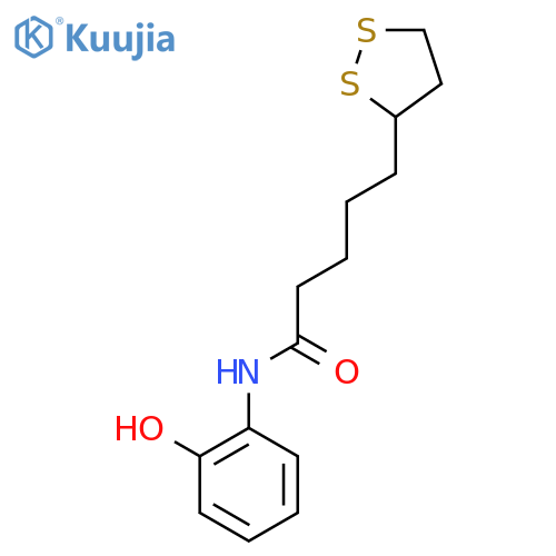 5-(1,2-dithiolan-3-yl)-N-(2-hydroxyphenyl)pentanamide structure