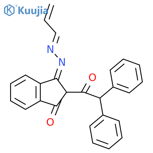 2-Propenal,2-[2-(2,2-diphenylacetyl)-2,3-dihydro-3-oxo-1H-inden-1-ylidene]hydrazone structure