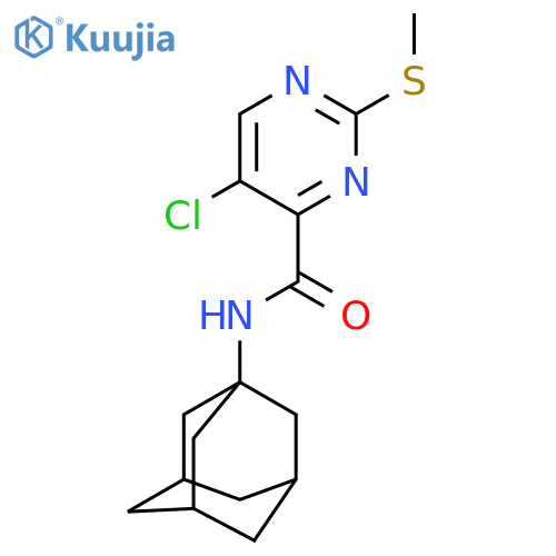 N-(Adamantan-1-YL)-5-chloro-2-(methylsulfanyl)pyrimidine-4-carboxamide structure