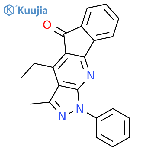 4-ethyl-3-methyl-1-phenyl-1h-indeno[1,2-b]pyrazolo[4,3-e]pyridin-5-one structure