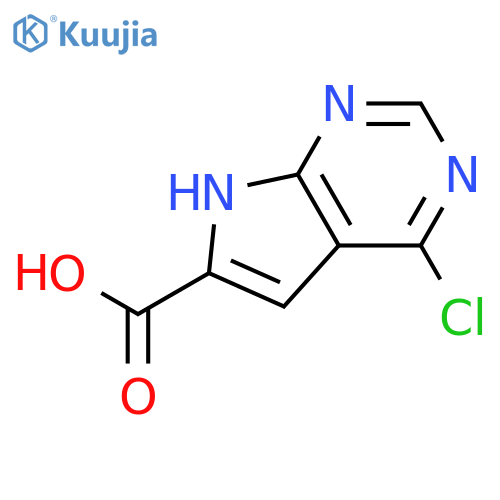 4-Chloro-7H-pyrrolo[2,3-d]pyrimidine-6-carboxylic acid structure