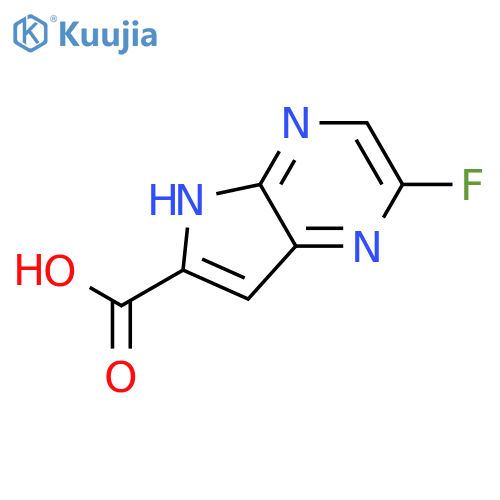 2-Fluoro-5H-pyrrolo[2,3-b]pyrazine-6-carboxylic acid structure