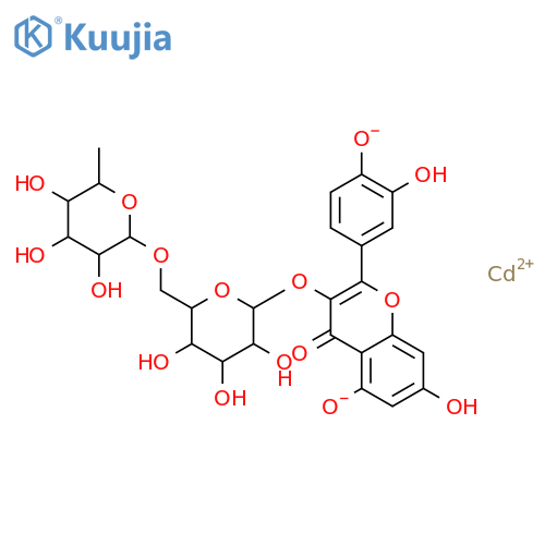 Flavone,3,3',4',5,7-pentahydroxy-, 3-[6-O-(6-deoxy-a-L-mannopyranosyl)-b-D-glucopyranoside], cadmium salt (1:1) (8CI) structure