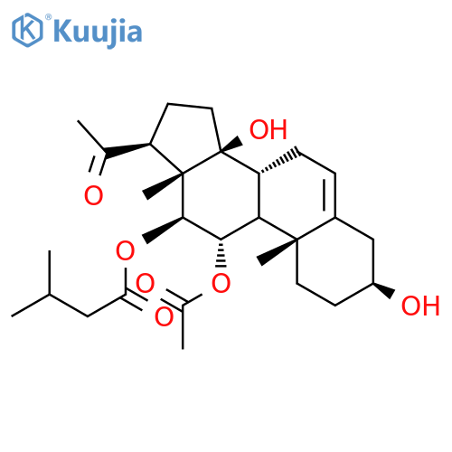 [(8R,9R,10R,13S,14S)-17-Acetyl-11-acetyloxy-3,14-dihydroxy-10,13-dimethyl-1,2,3,4,7,8,9,11,12,15,16,17-dodecahydrocyclopenta[a]phenanthren-12-yl] 3-methylbutanoate structure