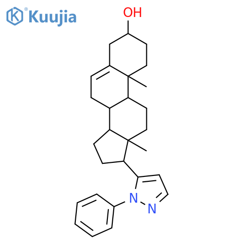 Androst-5-en-3b-ol, 17b-(1-phenylpyrazol-5-yl)-(7CI,8CI) structure