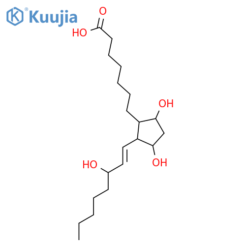 7-((1R,2R,3R,5R)-3,5-Dihydroxy-2-((S,E)-3-hydroxyoct-1-en-1-yl)cyclopentyl)heptanoic acid structure