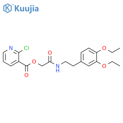2-[[2-(3,4-Diethoxyphenyl)ethyl]amino]-2-oxoethyl 2-chloro-3-pyridinecarboxylate structure