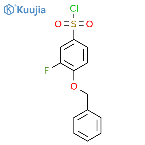 4-(Benzyloxy)-3-fluorobenzene-1-sulfonyl chloride structure