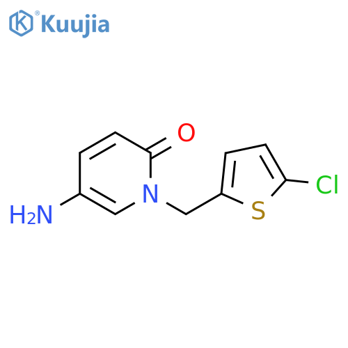 5-amino-1-(5-chlorothiophen-2-yl)methyl-1,2-dihydropyridin-2-one structure