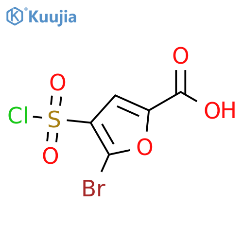 5-bromo-4-(chlorosulfonyl)furan-2-carboxylic acid structure