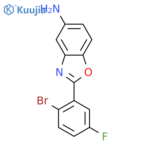 2-(2-Bromo-5-fluorophenyl)-1,3-benzoxazol-5-amine structure