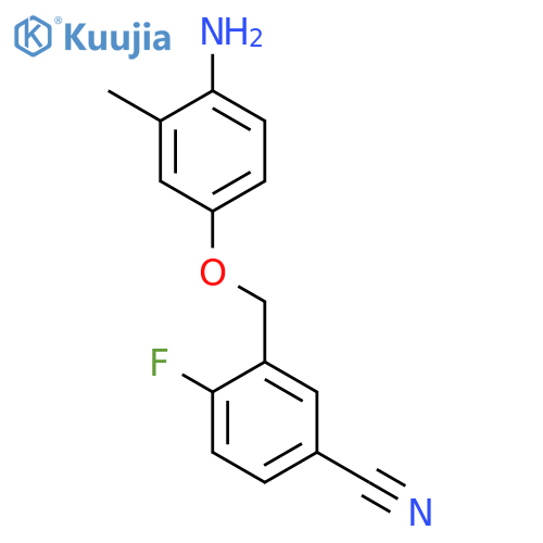 3-(4-Amino-3-methylphenoxymethyl)-4-fluorobenzonitrile structure