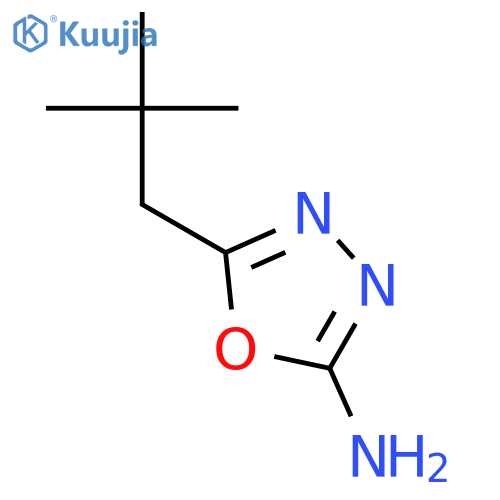 5-(2,2-dimethylpropyl)-1,3,4-oxadiazol-2-amine structure