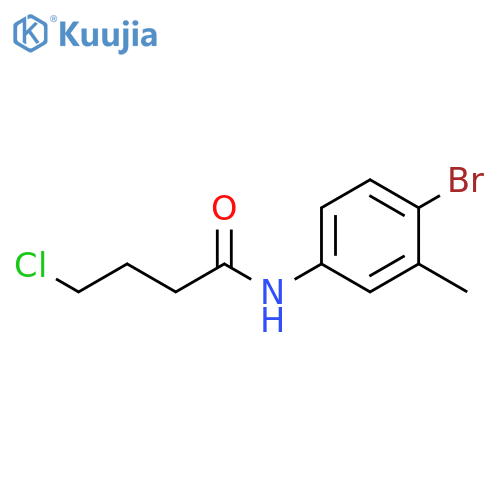 N-(4-bromo-3-methylphenyl)-4-chlorobutanamide structure