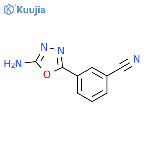 3-(5-amino-1,3,4-oxadiazol-2-yl)benzonitrile structure
