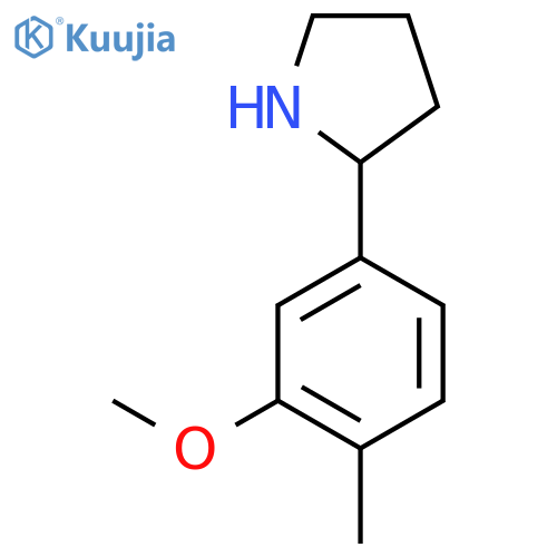 2-(3-Methoxy-4-methylphenyl)pyrrolidine structure