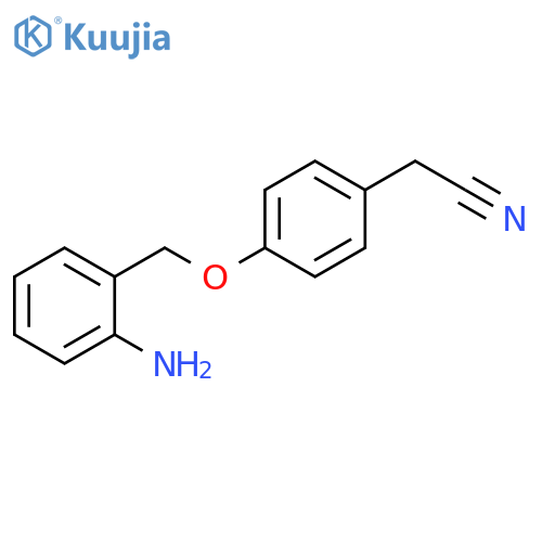 2-{4-(2-Aminophenyl)methoxyphenyl}acetonitrile structure