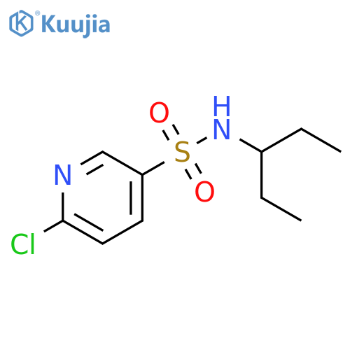6-chloro-N-(pentan-3-yl)pyridine-3-sulfonamide structure