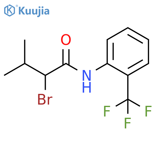 2-bromo-3-methyl-N-[2-(trifluoromethyl)phenyl]butanamide structure