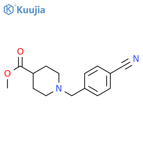 Methyl 1-[(4-cyanophenyl)methyl]piperidine-4-carboxylate structure